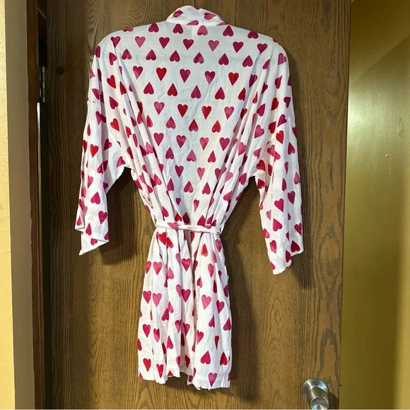 Victoria Secret Heart Print Women's Robe - Picture 5 of 5